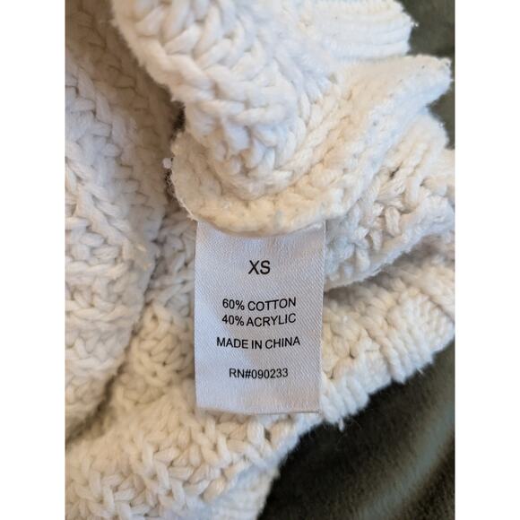 PACSUN Women's Cropped Knit Sweater Size XSmall Off White - Picture 8 of 9